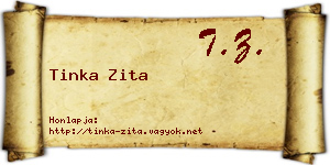 Tinka Zita névjegykártya
