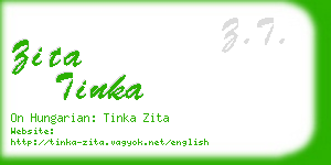 zita tinka business card